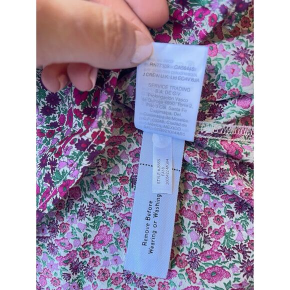 J.Crew x Liberty London Slim Perfect Button Down Shirt Floral Pink Fuchsia – 6 - Picture 13 of 14